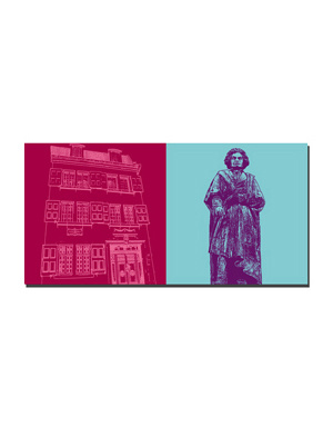 ART-DOMINO® BY SABINE WELZ Bonn - Beethoven-Haus + Monument de Beethoven