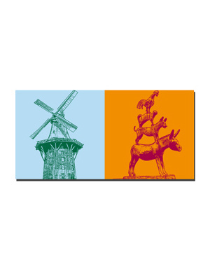 MAGNET-STORIES Bremen - Mill on Wall + Town Musicians