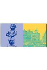 ART-DOMINO® BY SABINE WELZ Brussels - Manneken Pis + Grand Place