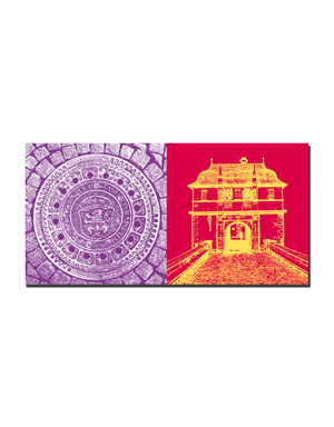 MAGNET-STORIES Darmstadt - Floor cover + Residenzschloss / entrance gate