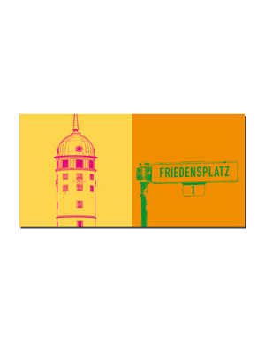 MAGNET-STORIES Darmstadt - Tour blanche + Bouclier Friedensplatz