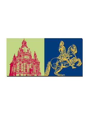 MAGNET-STORIES Dresde - Frauenkirche + Goldener Reiter