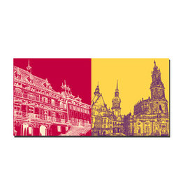 MAGNET-STORIES Picture on canvas - Dresden - 2217