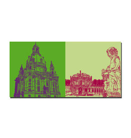 MAGNET-STORIES Picture on canvas - Dresden - 2220