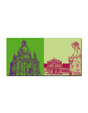 MAGNET-STORIES Dresde - Frauenkirche + Zwinger-Wallpavillon