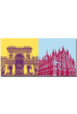 ART-DOMINO® BY SABINE WELZ Milan - Galleria Vittorio Emanuele + Duomo