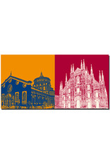 ART-DOMINO® BY SABINE WELZ Milan - St. Maria delle Grazie + Duomo