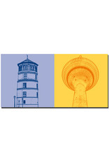 MAGNET-STORIES Düsseldorf - Old castle tower + Rhine tower