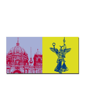 ART-DOMINO® BY SABINE WELZ Berlin - Berlin Cathedral + Victory column