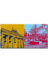 ART-DOMINO® BY SABINE WELZ Berlin - Brandenburg Gate + Holocaust Memorial