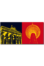 ART-DOMINO® BY SABINE WELZ Berlin - Brandenburg Gate + Television tower