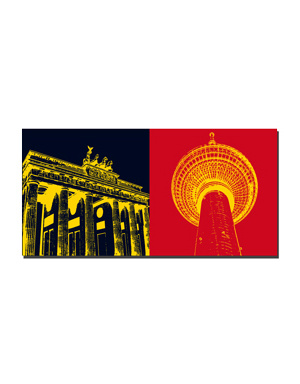 ART-DOMINO® BY SABINE WELZ Berlin - Porte de Brandebourg + Tour de télévision