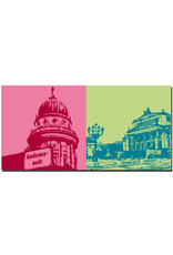 ART-DOMINO® BY SABINE WELZ Berlin - French Cathedral on the Gendarmenmarkt + Concert house on the Gendarmenmarkt