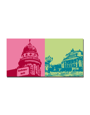 ART-DOMINO® BY SABINE WELZ Berlin - French Cathedral on the Gendarmenmarkt + Concert house on the Gendarmenmarkt