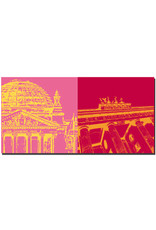 ART-DOMINO® BY SABINE WELZ Berlin - Reichstagsgebäude + Brandenburger Tor