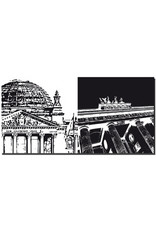 ART-DOMINO® BY SABINE WELZ Berlin - Reichstag building + Brandenburg Gate