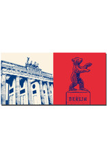 ART-DOMINO® BY SABINE WELZ Berlin - Brandenburg Gate + Bear of Berlin