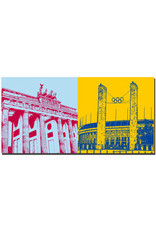 ART-DOMINO® BY SABINE WELZ Berlin - Brandenburger Tor + Olympiastadion