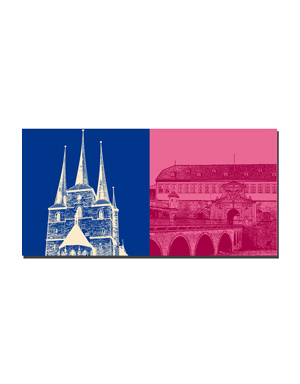 ART-DOMINO® BY SABINE WELZ Erfurt - St. Severin + Citadelle Petersberg