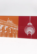 ART-DOMINO® BY SABINE WELZ Berlin - Brandenburg Gate + Television tower