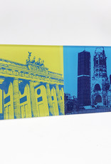 ART-DOMINO® BY SABINE WELZ Berlin - Brandenburg Gate + Kaiser Wilhelm Memorial Church