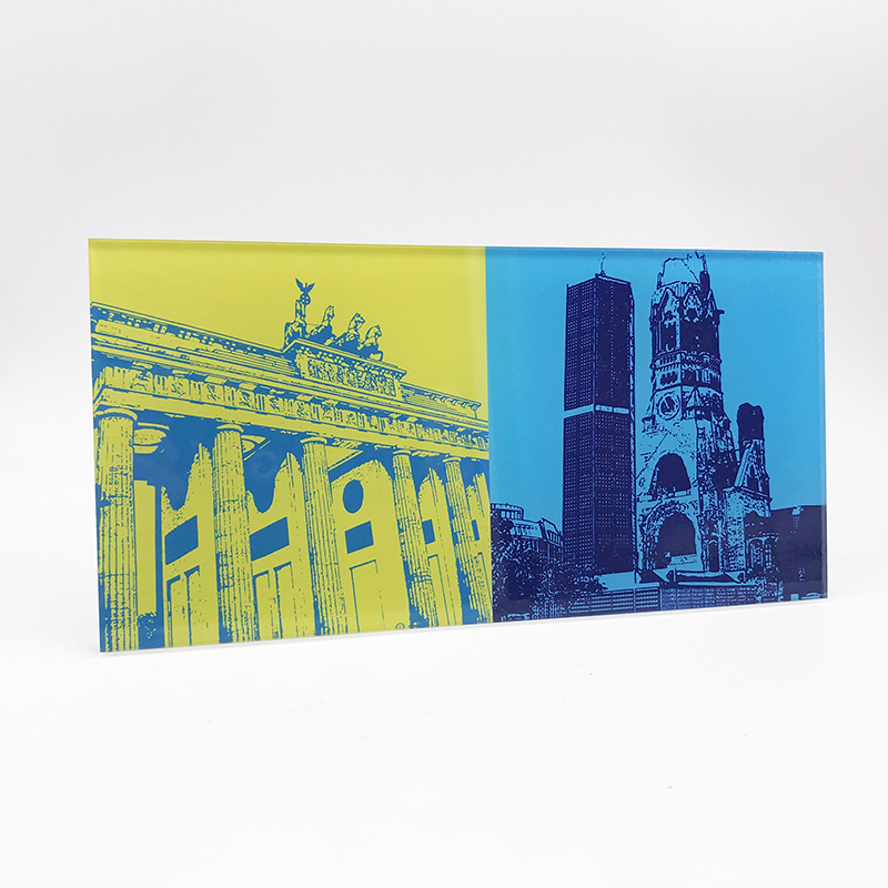 ART-DOMINO® BY SABINE WELZ Berlin - Brandenburg Gate + Kaiser Wilhelm Memorial Church