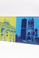 ART-DOMINO® BY SABINE WELZ Berlin - Brandenburg Gate + Kaiser Wilhelm Memorial Church