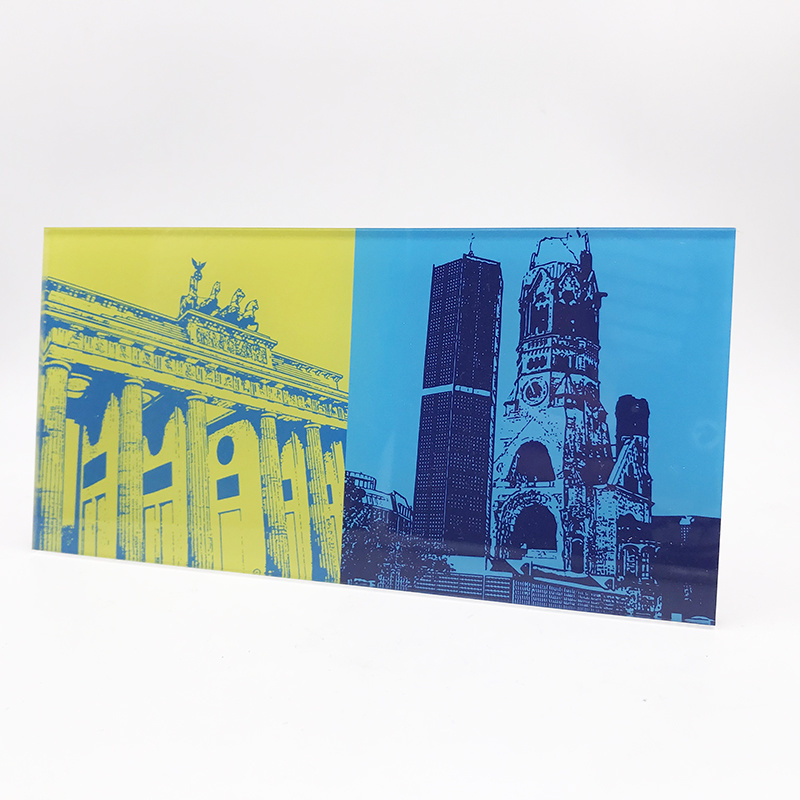 ART-DOMINO® BY SABINE WELZ Berlin - Brandenburg Gate + Kaiser Wilhelm Memorial Church