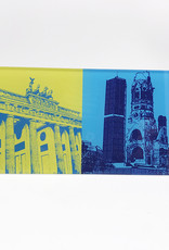 ART-DOMINO® BY SABINE WELZ Berlin - Brandenburg Gate + Kaiser Wilhelm Memorial Church