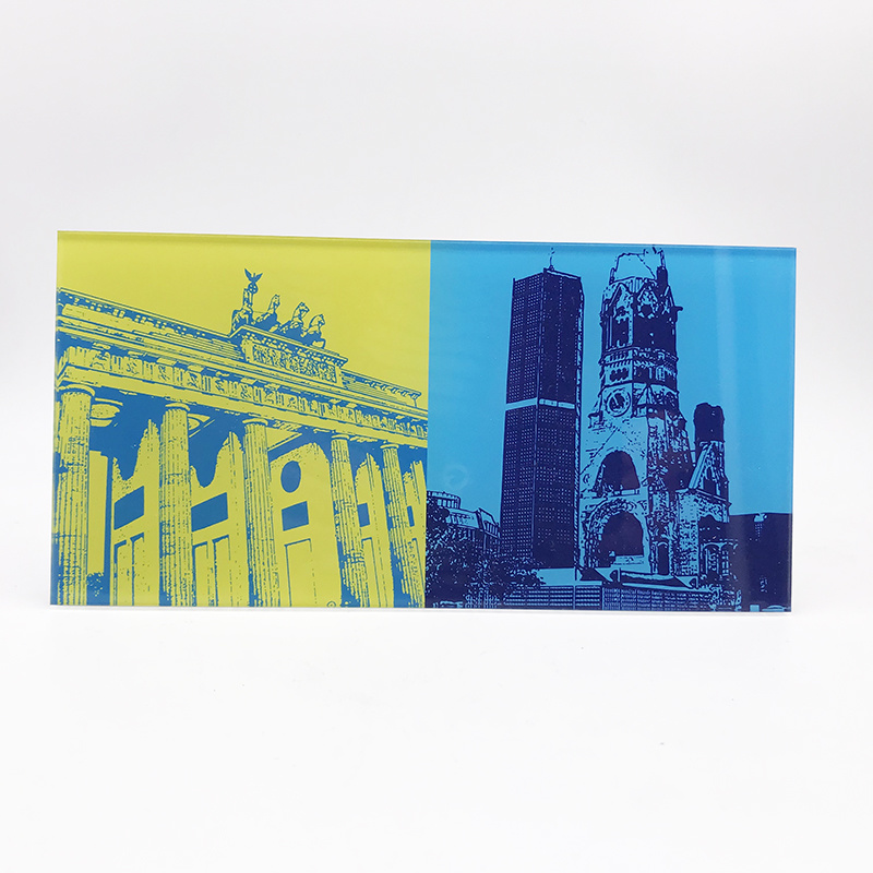 ART-DOMINO® BY SABINE WELZ Berlin - Brandenburg Gate + Kaiser Wilhelm Memorial Church