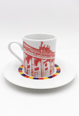 ART-DOMINO® BY SABINE WELZ Berlin Espresso cup 02 - Reichstag dome and Brandenburg Gate