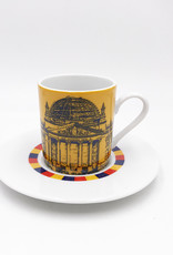 ART-DOMINO® BY SABINE WELZ Berlin Espresso mug 02 - Dôme du Reichstag et Porte de Brandebourg