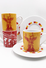 ART-DOMINO® BY SABINE WELZ Berlin Espresso mug 03 - Brandenburger Tor + Goldelse