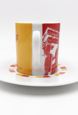 ART-DOMINO® BY SABINE WELZ Berlin Espresso cup 03 - Brandenburger Tor + Goldelse