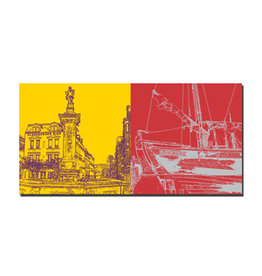 MAGNET-STORIES Picture on canvas - Flensburg - 2309