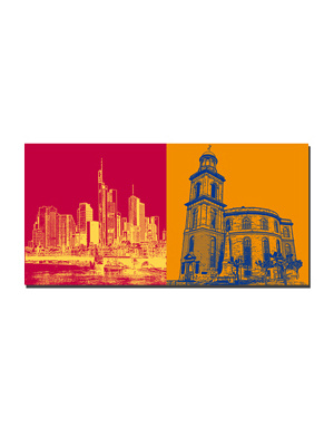 MAGNET-STORIES Frankfurt - Skyline und Brücke + Paulskirche
