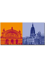 ART-DOMINO® BY SABINE WELZ Frankfurt - Central Station + Imperial Cathedral and townhouses