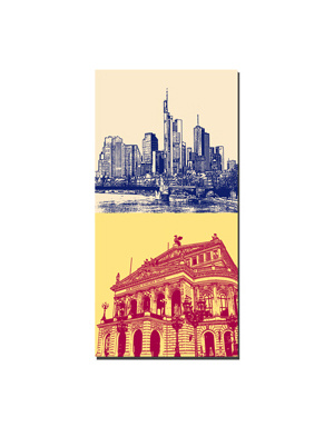 MAGNET-STORIES Frankfurt - Skyline Skyscraper + Alte Oper