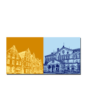 ART-DOMINO® BY SABINE WELZ Fürth - Market square + Train station