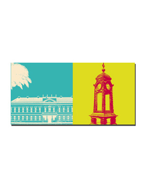 MAGNET-STORIES Hanovre - Château Herrenhausen + Horloge Kröpcke