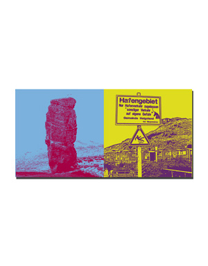 MAGNET-STORIES Helgoland - Lange Anna + Schild Hafengebiet