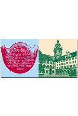 MAGNET-STORIES Würzburg - Alte Universität-Schild + Alte Universität und Turm Neubaukirche-Festaula