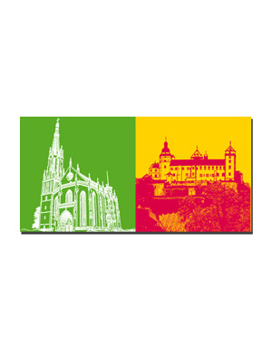 MAGNET-STORIES Würzburg - Marienkapelle + Blick auf Festung Marienberg