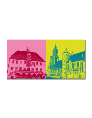 ART-DOMINO® BY SABINE WELZ Heilbronn - Old Town Hall + Kilianskirche