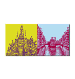 MAGNET-STORIES Image sur toile - Hambourg - 5015