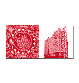 MAGNET-STORIES Picture on canvas - Hamburg - 50243