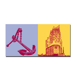 MAGNET-STORIES Picture on canvas - Hamburg - 50245