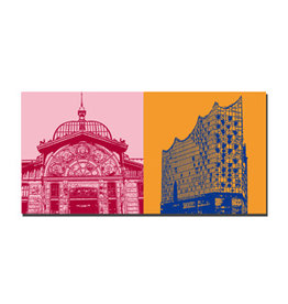 ART-DOMINO® BY SABINE WELZ Image sur toile - Hambourg - 50246