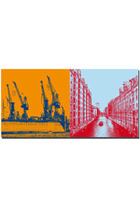 MAGNET-STORIES Hamburg - Hafenkräne + Fleet/Speicherstadt