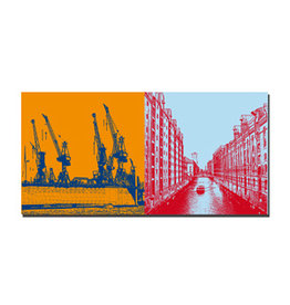 MAGNET-STORIES Picture on canvas - Hamburg - 50247